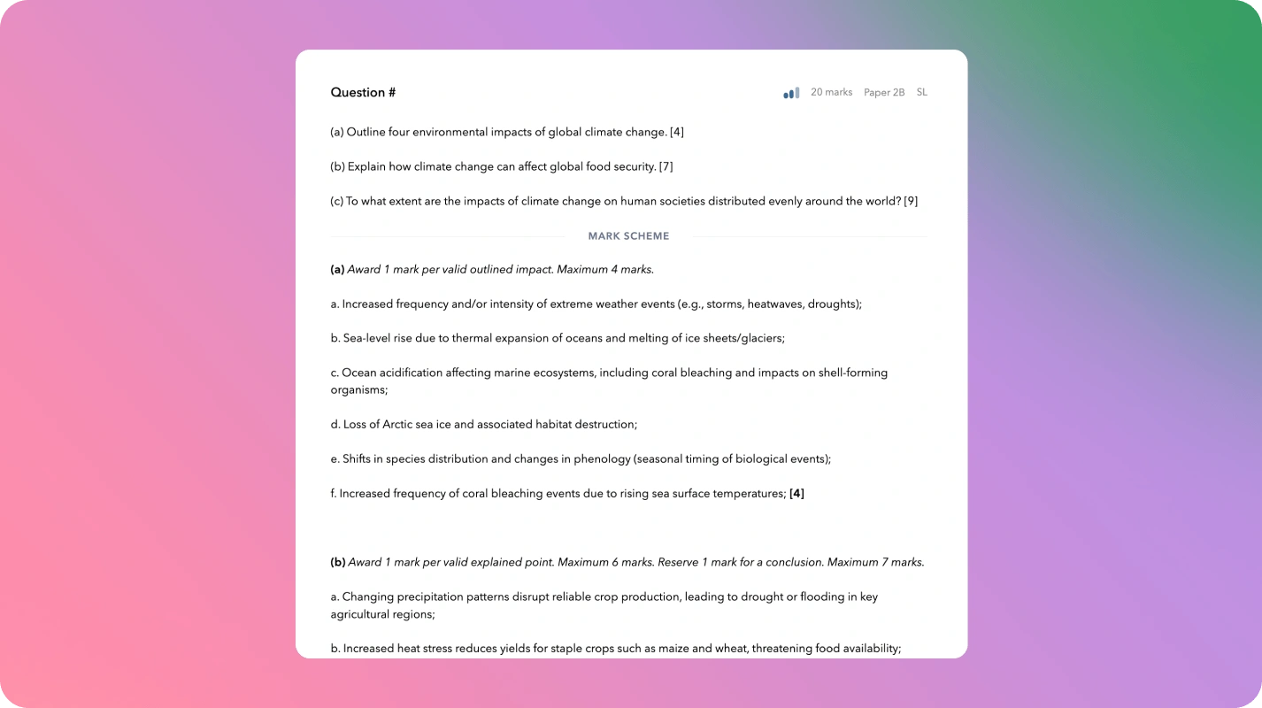 300+ questions across every ESS topic, SL and HL 300+ questions across every ESS topic, SL and HL