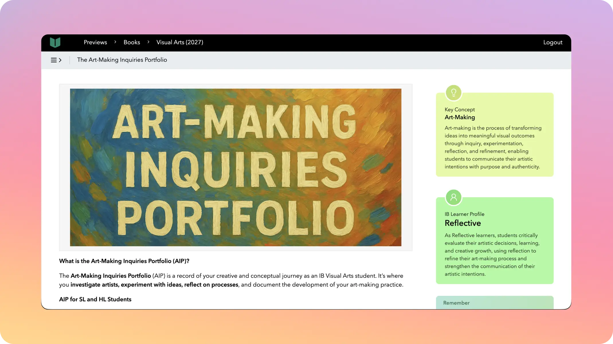 From inquiry to artistic practice From inquiry to artistic practice